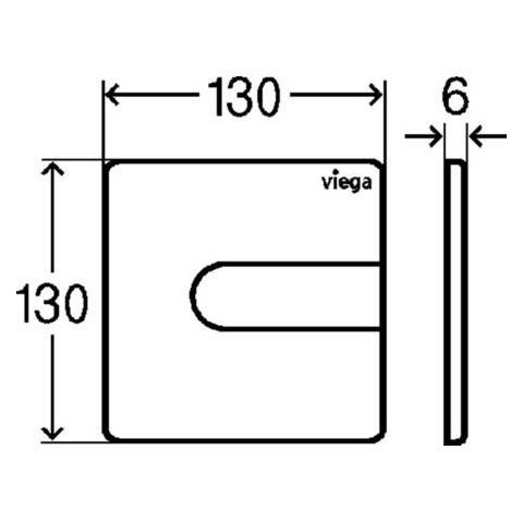 Immagine di Viega VISIGN FOR STYLE 23 placca di comando per orinatorio, risciacquo a una quantità per PREVISTA, tasto ovale, colore bianco alpino 774554