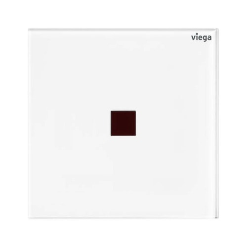 Immagine di Viega VISIGN FOR MORE 200 placca di comando per orinatorio a infrarossi, risciacquo a una quantità per PREVISTA, tasto quadrato, colore bianco alpino 774660