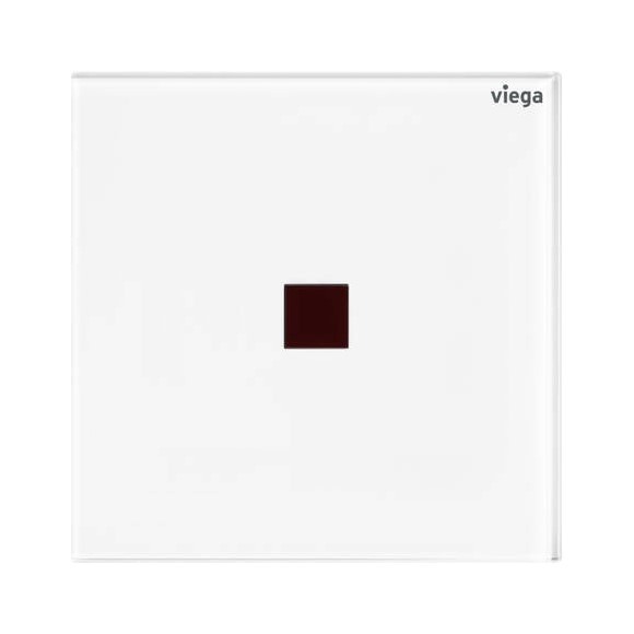 Immagine di Viega VISIGN FOR MORE 200 placca di comando per orinatorio a infrarossi, risciacquo a una quantità per PREVISTA, tasto quadrato, colore bianco alpino 774660