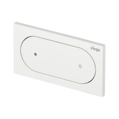 Immagine di Viega VISIGN FOR STYLE 23 placca di comando per WC, risciacquo a due quantità per PREVISTA, tasti ovali, colore bianco alpino 773083