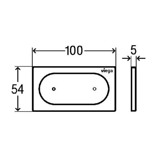 Immagine di Viega VISIGN FOR STYLE 23 placca di comando per WC, risciacquo a due quantità per PREVISTA, tasti ovali, colore bianco alpino 773083