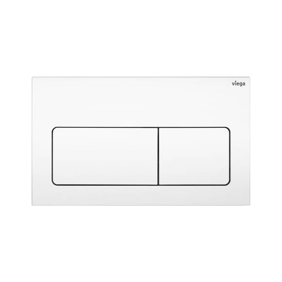 Immagine di Viega VISIGN FOR LIFE 5 placca di comando per WC, risciacquo a due quantità per PREVISTA, tasti rettangolari, colore bianco alpino 773731