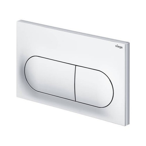 Immagine di Viega VISIGN FOR LIFE 6 placca di comando per WC, risciacquo a due quantità per PREVISTA, tasti ovali, finitura cromo 773748