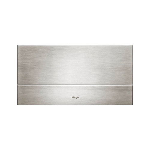 Immagine di Viega VISIGN FOR MORE 101 placca di comando, risciacquo a due quantità, placca in alluminio color acciaio inox 597382