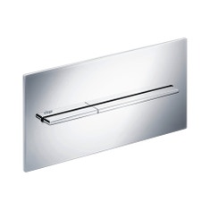 Immagine di Viega VISIGN FOR MORE 104 placca di comando, risciacquo a due quantità, tasti in rilievo, placca in alluminio cromato lucido 598457