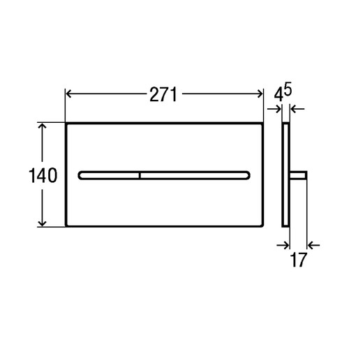 Immagine di Viega VISIGN FOR MORE 104 placca di comando, risciacquo a due quantità, tasti in rilievo, placca in alluminio color acciaio inox 598471