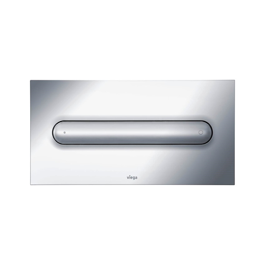 Immagine di Viega VISIGN FOR STYLE 11 placca di comando, risciacquo a due quantità, tasti ovali, placca in materiale plastico cromato 597115