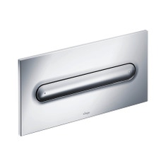 Immagine di Viega VISIGN FOR STYLE 11 placca di comando, risciacquo a due quantità, tasti ovali, placca in materiale plastico cromato 597115