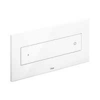 Immagine di Viega VISIGN FOR STYLE 12 placca di comando, risciacquo a due quantità, tasti rettangolari, placca in materiale plastico color bianco alpino 596743
