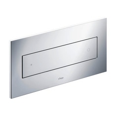 Immagine di Viega VISIGN FOR STYLE 12 placca di comando, risciacquo a due quantità, tasti rettangolari, placca in materiale plastico cromatico 597252