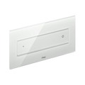 Immagine di Viega VISIGN FOR STYLE 12 placca di comando, risciacquo a due quantità, tasti rettangolari, placca in vetro trasparente/grigio chiaro 687854