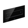 Immagine di Viega VISIGN FOR STYLE 12 placca di comando, risciacquo a due quantità, tasti rettangolari, placca in vetro nero 687861