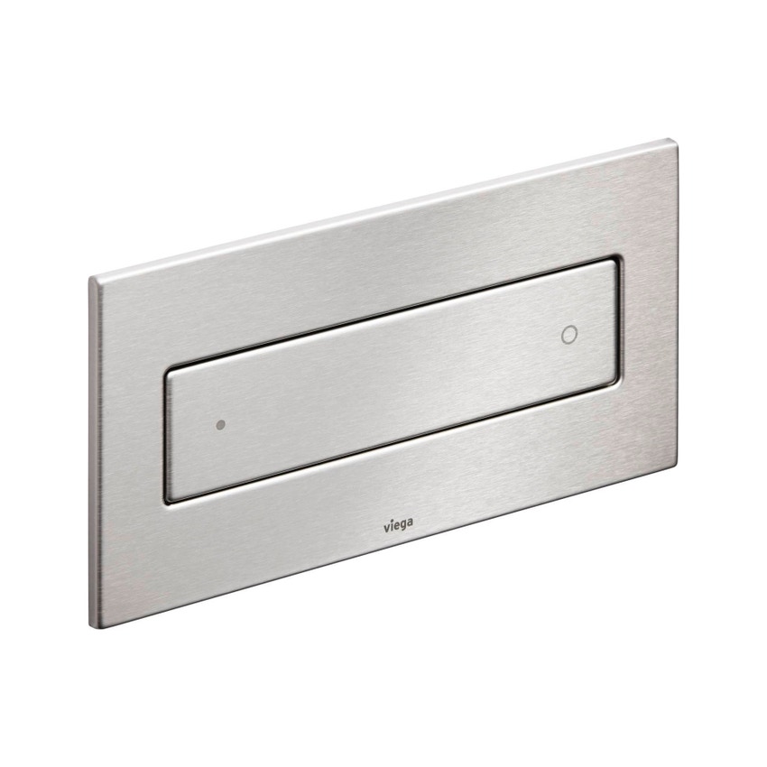 Immagine di Viega VISIGN FOR STYLE 12 placca di comando, risciacquo a due quantità, tasti rettangolari, placca in acciaio inossidabile spazzolato 675608