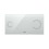 Immagine di Viega VISIGN FOR MORE 100 placca di comando sensitive, risciacquo a due quantità, tasti rotondi, placca di vetro trasparente/grigio chiaro 622671