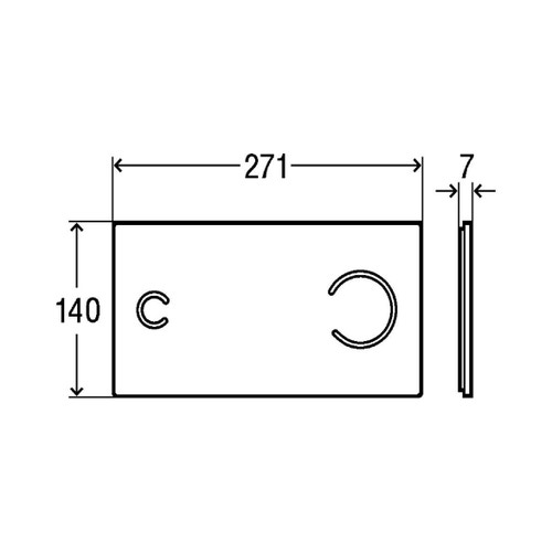 Immagine di Viega VISIGN FOR MORE 100 placca di comando sensitive, risciacquo a due quantità, tasti rotondi, placca di vetro trasparente/grigio chiaro 622671