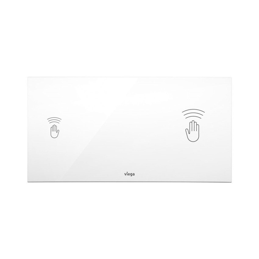 Immagine di Viega VISIGN FOR CARE placca di comando sensitive, risciacquo a due quantità, in materiale plastico colore bianco alpino  653828