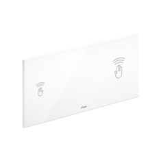 Immagine di Viega VISIGN FOR CARE placca di comando sensitive, risciacquo a due quantità, in materiale plastico colore bianco alpino  653828