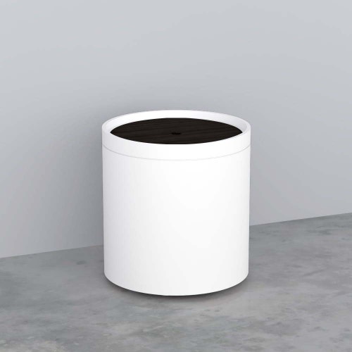 Immagine di Cielo ELLE OTTO TONDO coperchio in legno, senza pouf, colore in essenza rovere nero ELCTERO