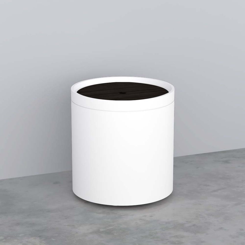 Immagine di Cielo ELLE OTTO TONDO coperchio in legno, senza pouf, colore in essenza rovere nero ELCTERO