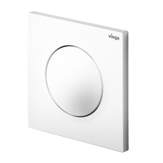 Immagine di Viega VISIGN FOR STYLE 20 placca di comando per orinatorio, risciacquo a una quantità per PREVISTA, tasto rotondo, colore bianco alpino 774493