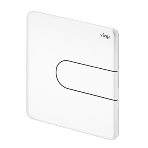 Immagine di Viega VISIGN FOR STYLE 23 placca di comando per orinatorio, risciacquo a una quantità per PREVISTA, tasto ovale, colore bianco alpino 774554