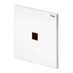 Immagine di Viega VISIGN FOR MORE 200 placca di comando per orinatorio a infrarossi, risciacquo a una quantità per PREVISTA, tasto quadrato, colore bianco alpino 774660
