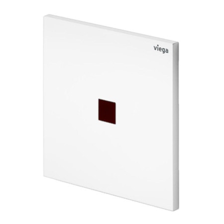 Immagine di Viega VISIGN FOR MORE 200 placca di comando per orinatorio a infrarossi, risciacquo a una quantità per PREVISTA, tasto quadrato, colore bianco alpino 774660