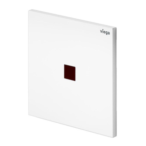 Immagine di Viega VISIGN FOR MORE 200 placca di comando per orinatorio a infrarossi, risciacquo a una quantità per PREVISTA, tasto quadrato, colore bianco alpino 774660