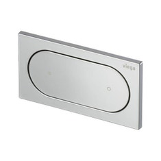 Immagine di Viega VISIGN FOR STYLE 23 placca di comando per WC, risciacquo a due quantità per PREVISTA, tasti ovali, finitura cromo 773076