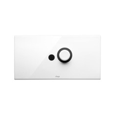 Immagine di Viega VISIGN FOR PUBLIC 5 placca di comando, risciacquo a due quantità, tasti rotondi, placca in acciaio inossidabile colore bianco alpino 699536