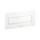 Viega VISIGN FOR MORE 105 placca di comando, risciacquo a due quantità, tasti rettangolari, placca in vetro bianco traffico 758820