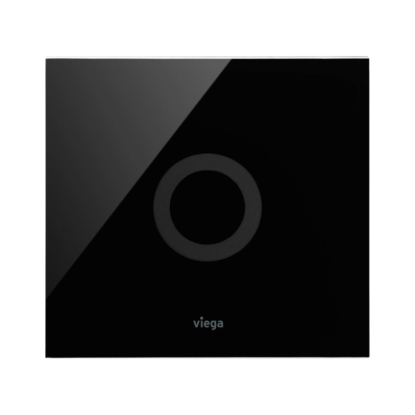 Immagine di Viega VISING FOR MORE 105 placcha di comando per orinatoio finitura vetro parsol/nero 735616