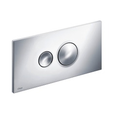 Immagine di Viega VISIGN FOR STYLE 10 placca di comando, risciacquo a due quantità, tasti rotondi, placca in materiale plastico cromato 596323