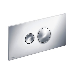 Immagine di Viega VISIGN FOR STYLE 10 placca di comando, risciacquo a due quantità, tasti rotondi, placca in materiale plastico cromato 596323