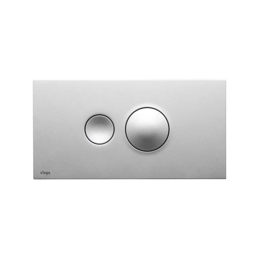 Immagine di Viega VISIGN FOR STYLE 10 placca di comando, risciacquo a due quantità, tasti rotondi, placca in materiale plastico satinato 596347