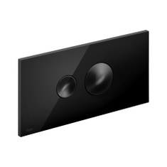 Immagine di Viega VISIGN FOR STYLE 10 placca di comando, risciacquo a due quantità, tasti rotondi, placca in materiale plastico nero lucido 686543