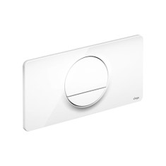 Immagine di Viega VISIGN FOR STYLE 13 placca di comando, risciacquo a due quantità, tasti rotondi, placca in materiale plastico color bianco alpino 654498
