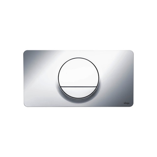 Immagine di Viega VISIGN FOR STYLE 13 placca di comando, risciacquo a due quantità, tasti rotondi, placca in materiale plastico cromato 654504