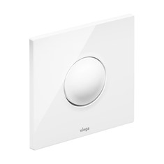 Immagine di Viega VISING FOR STYLE 10 placca di comando per orinatorio, risciacquo a una quantità, tasto rotondo, colore bianco alpino 721756