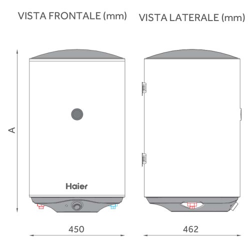 Immagine di Haier ROUND MECHANICAL RM1 scaldacqua elettrico murale, capacità 50 litri ES50V-RM1(ES)