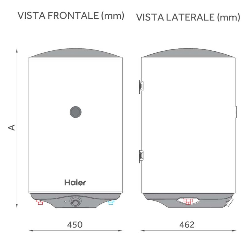 Immagine di Haier ROUND MECHANICAL RM1 scaldacqua elettrico murale, capacità 50 litri ES50V-RM1(ES)