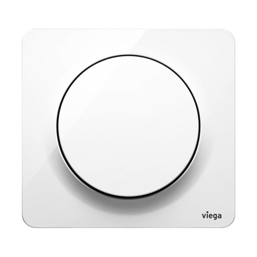 Immagine di Viega VISING FOR STYLE 13 placca di comando per orinatoio, risciacquo a una quantità, tasto rotondo, colore bianco alpino 654771