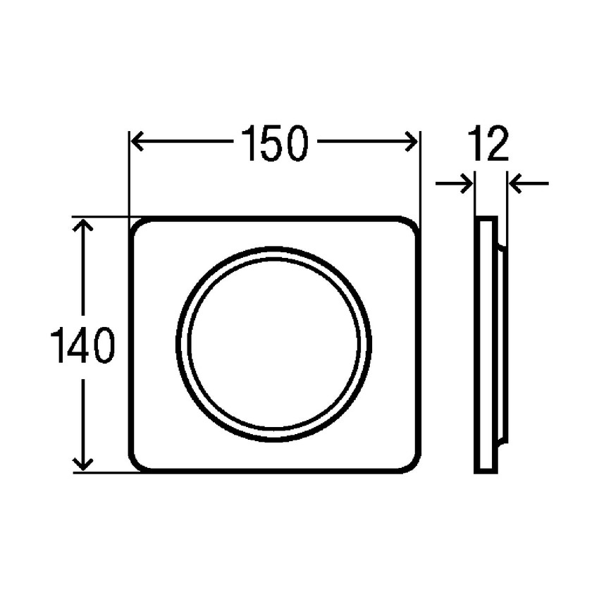 Immagine di Viega VISING FOR STYLE 13 placca di comando per orinatoio, risciacquo a una quantità, tasto rotondo, colore bianco alpino 654771