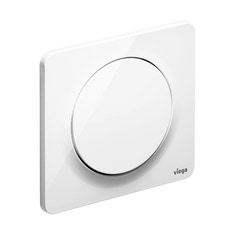 Immagine di Viega VISING FOR STYLE 13 placca di comando per orinatoio, risciacquo a una quantità, tasto rotondo, colore bianco alpino 654771