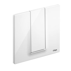 Immagine di Viega VISING FOR STYLE 14 placca di comando per orinatorio, risciacquo a una quantità, tasto rettangolare, colore bianco alpino 654566