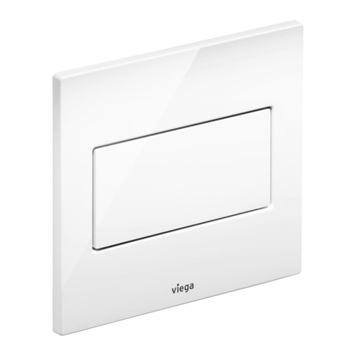 Immagine di Viega VISING FOR STYLE 12 placca di comando per orinatoio, risciacquo a una quantità, tasto rettangolare, colore bianco alpino 598747