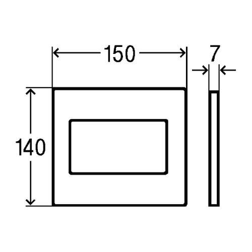 Immagine di Viega VISING FOR STYLE 12 placca di comando per orinatoio, risciacquo a una quantità, tasto rettangolare, colore bianco alpino 598747