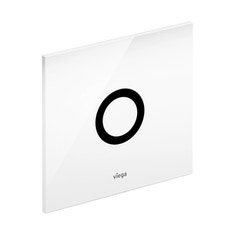 Immagine di Viega VISING FOR MORE 100  placca di comando per orinatorio, risciacquo a una quantità, tasto rotondo, colore bianco alpino 735531