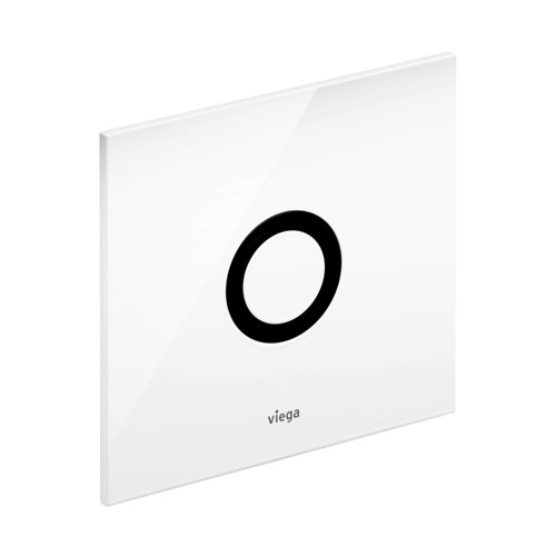 Immagine di Viega VISING FOR MORE 100  placca di comando per orinatorio, risciacquo a una quantità, tasto rotondo, colore bianco alpino 735531