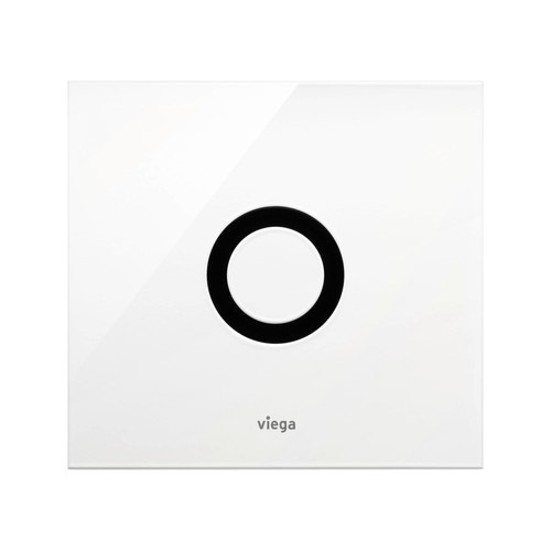 Immagine di Viega VISING FOR MORE 100  placca di comando per orinatorio, risciacquo a una quantità, tasto rotondo, colore bianco alpino 735531